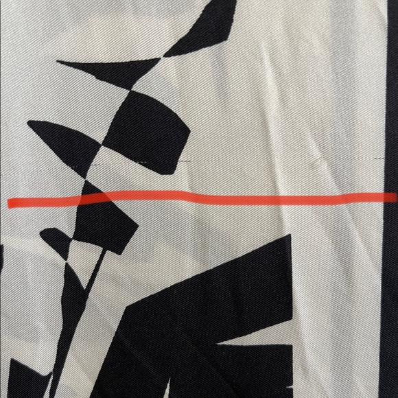 Black and white zebra strip square silk scarf - Picture 8 of 8